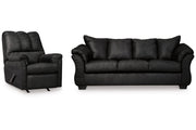Darcy Black Sofa and Recliner -  Ashley - Lara Furniture