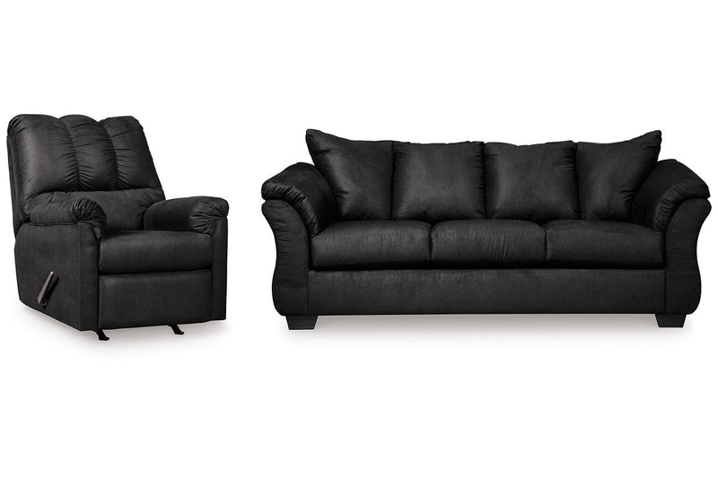 Darcy Black Sofa and Recliner -  Ashley - Lara Furniture