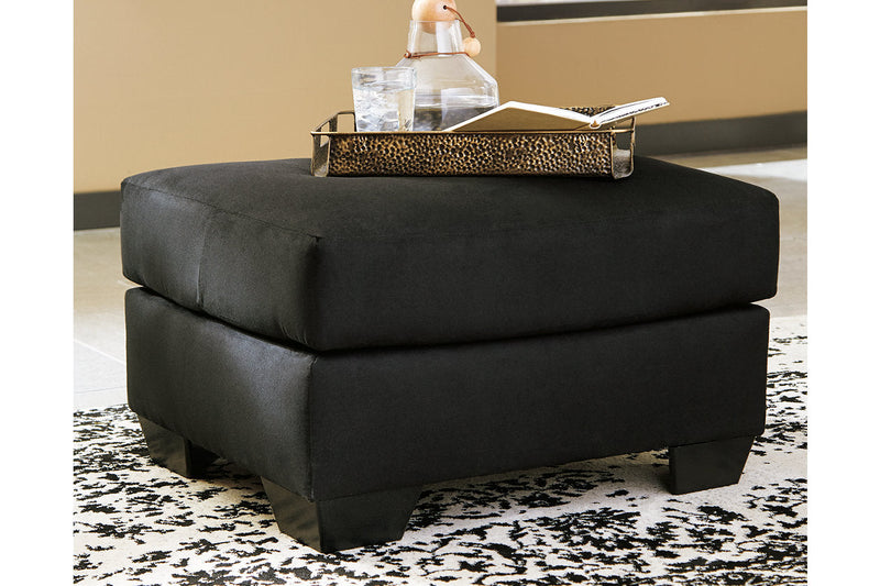 Darcy Black Loveseat and Ottoman -  Ashley - Lara Furniture