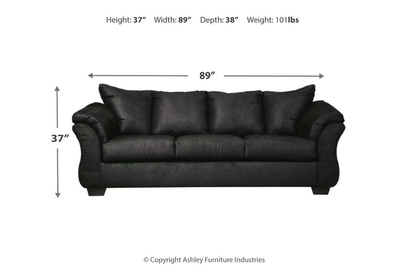 Darcy Black Sofa and Recliner -  Ashley - Lara Furniture