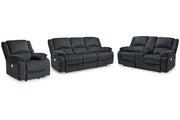 Draycoll Slate Power Reclining Sofa, Loveseat and Recliner -  Ashley - Lara Furniture