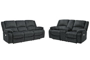 Draycoll Slate Power Reclining Sofa and Loveseat -  Ashley - Lara Furniture