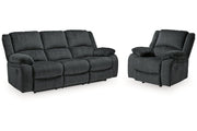 Draycoll Slate Reclining Sofa and Recliner -  Ashley - Lara Furniture