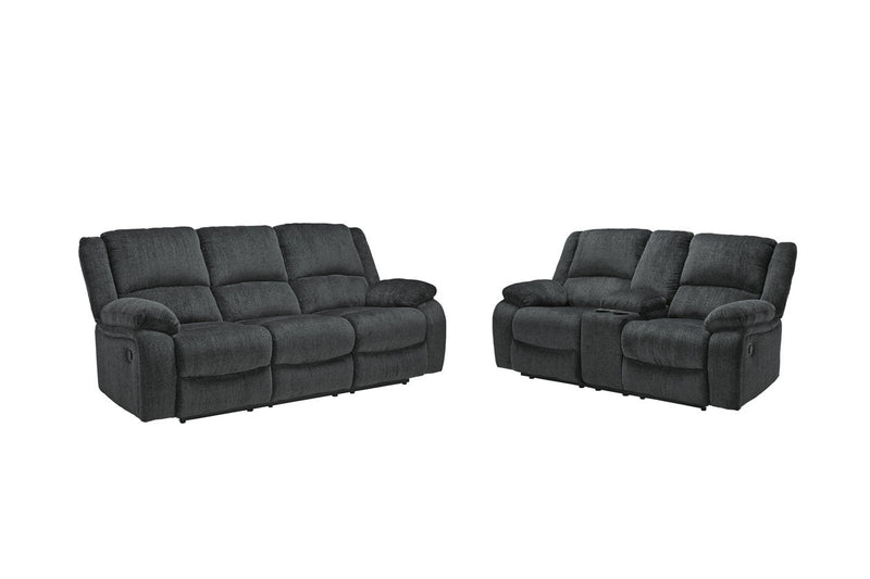 Draycoll Slate Reclining Sofa and Loveseat -  Ashley - Lara Furniture