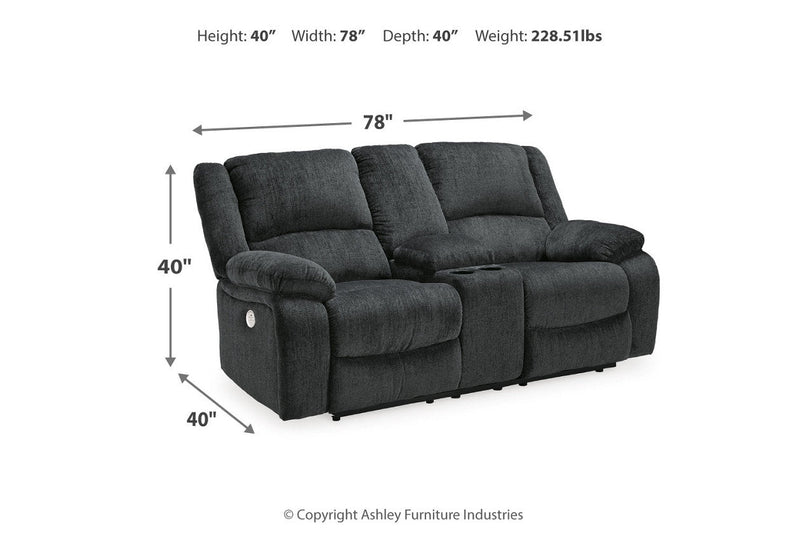 Draycoll  2 Power Reclining Loveseats and Recliner -  Ashley - Lara Furniture