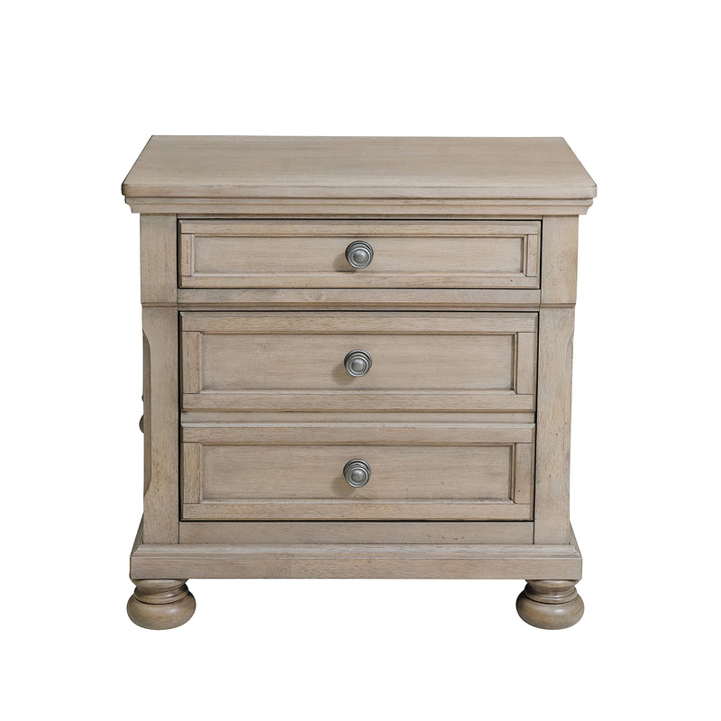 Bethel Wire Brushed Gray Sleigh Storage Platform Bedroom Set - Lara FurnitureBedroom Set