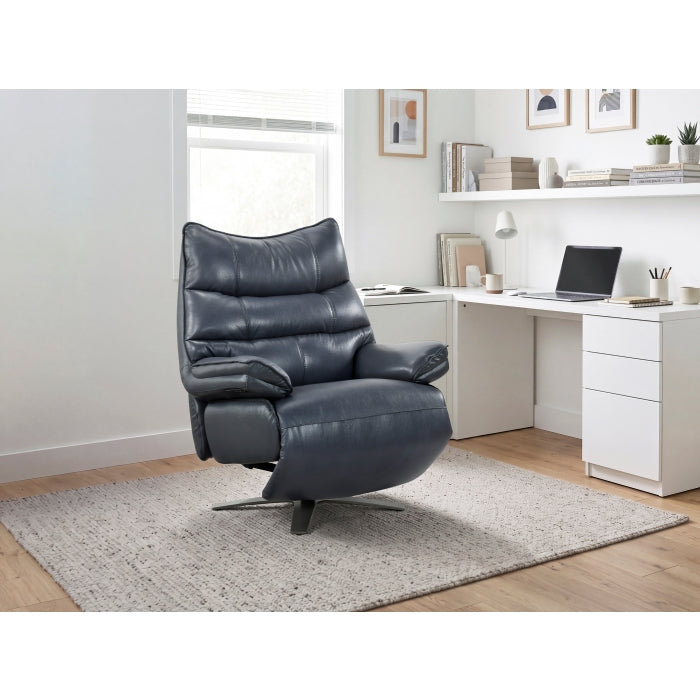 8106BUE-1PW Power Reclining Swivel Chair with Manual Adjustable Headrest - 8106BUE-1PW