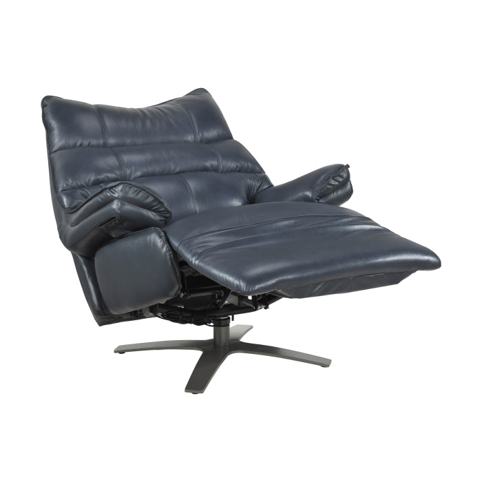 8106BUE-1PW Power Reclining Swivel Chair with Manual Adjustable Headrest - 8106BUE-1PW