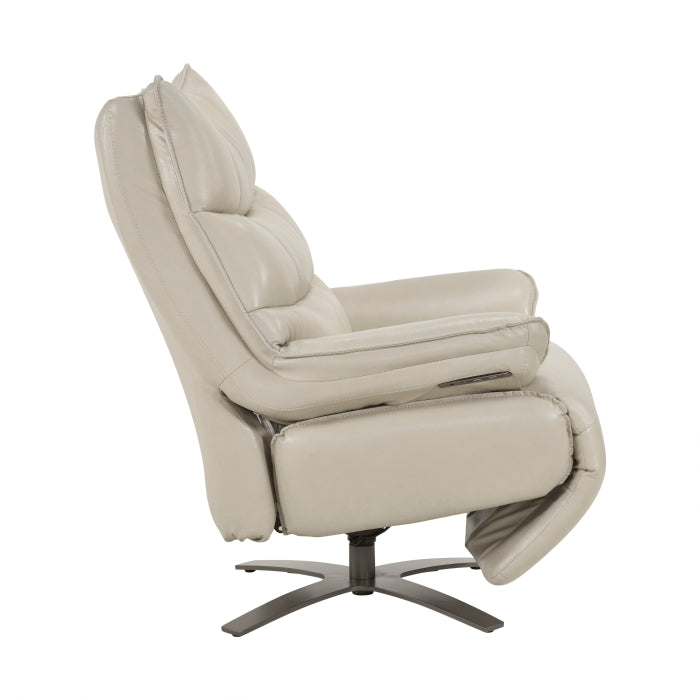 8106TPE-1PW Power Reclining Swivel Chair with Manual Adjustable Headrest - 8106TPE-1PW