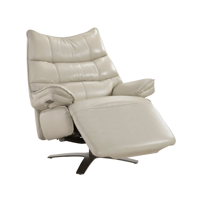 8106TPE-1PW Power Reclining Swivel Chair with Manual Adjustable Headrest - 8106TPE-1PW