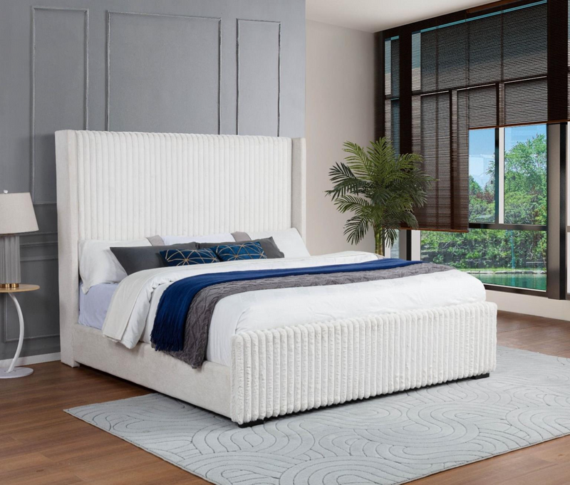 Gianni Cream Panel King Bed