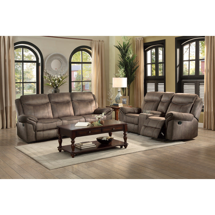 8206NF-2 Double Glider Reclining Love Seat with Center Console, Receptacles and USB Ports - 8206NF-2