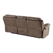 8206NF-3 Double Reclining Sofa with Center Drop-Down Cup Holders, Receptacles, Hidden Drawer and USB Ports - 8206NF-3