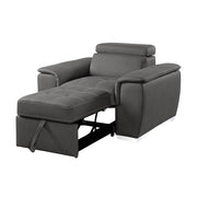 8228GY-1 Chair with Pull-out Ottoman - 8228GY-1
