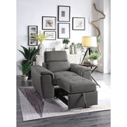 8228GY-1 Chair with Pull-out Ottoman - 8228GY-1