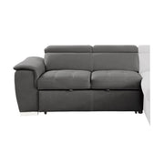 8228GY* (2)2-Piece Sectional with Adjustable Headrests, Pull-out Bed and Right Chaise with Hidden Storage - 8228GY*