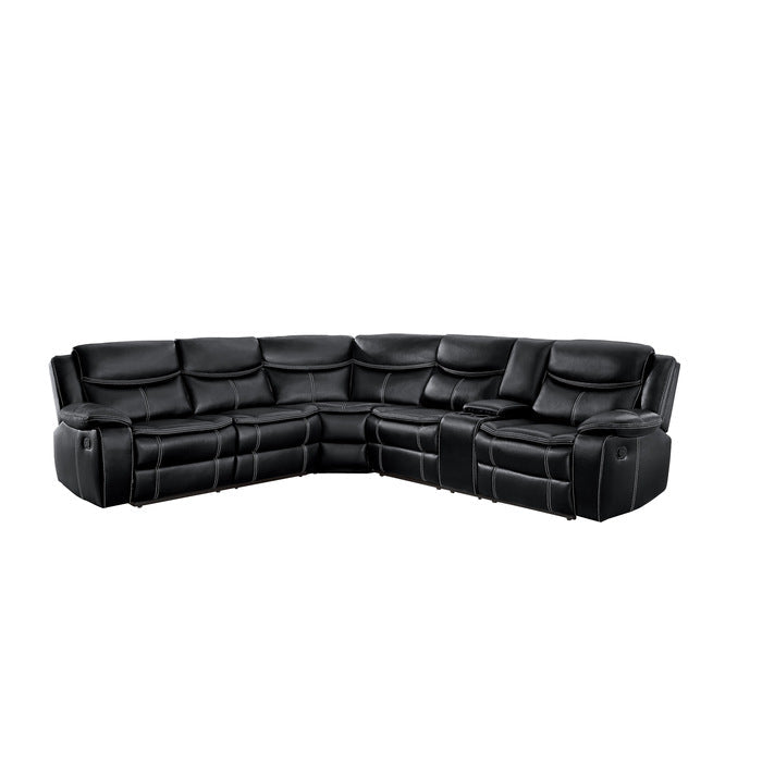 8230BLK*SC (3)3-Piece Sectional with Right Console - 8230BLK*SC