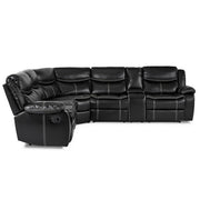 8230BLK*SC (3)3-Piece Sectional with Right Console - 8230BLK*SC