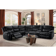 8230BLK*SC (3)3-Piece Sectional with Right Console - 8230BLK*SC