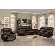 8230BRW-2 Double Glider Reclining Love Seat with Center Console - 8230BRW-2