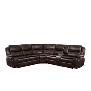 8230BRW*SC (3)3-Piece Sectional with Right Console - 8230BRW*SC