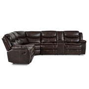 8230BRW*SC (3)3-Piece Sectional with Right Console - 8230BRW*SC