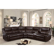 8230BRW*SC (3)3-Piece Sectional with Right Console - 8230BRW*SC