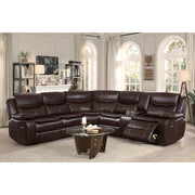 8230BRW*SC (3)3-Piece Sectional with Right Console - 8230BRW*SC