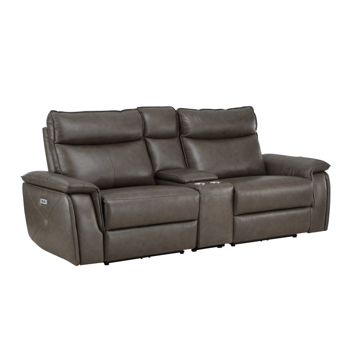 8259RFDB-2CNPWH* (3)Power Double Reclining Love Seat with Center Console and Power Headrests - 8259RFDB-2CNPWH*