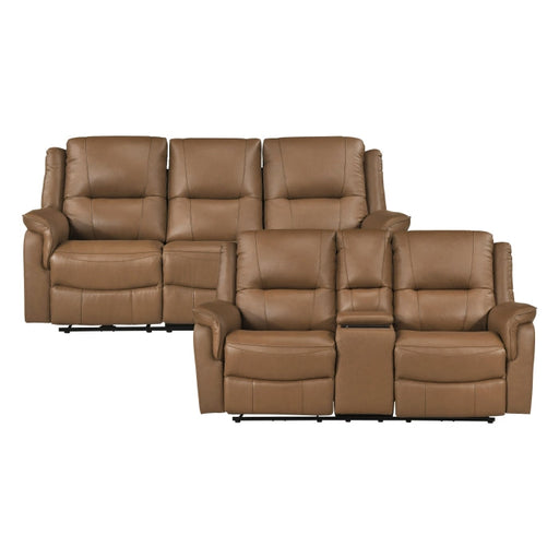 8301BRW*2PW 2pc Set: Sofa, Love (Power) - 8301BRW*2PW
