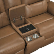 8301BRW*2PW 2pc Set: Sofa, Love (Power) - 8301BRW*2PW