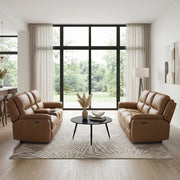 8301BRW-3PW Power Double Reclining Sofa - 8301BRW-3PW
