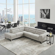 8304LGY*2LC2RPW (2)2-Piece Sectional with Left Chaise, Adjustable Headrests and Charging ports - 8304LGY*2LC2RPW