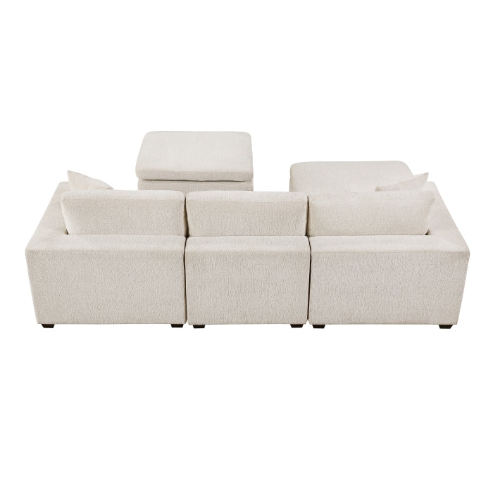8310NBE*5AC2C1A2OT (5)5-Piece Modular Sectional with Two Ottomans - 8310NBE*5AC2C1A2OT