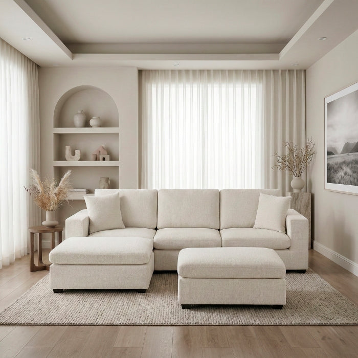 8310NBE*5AC2C1A2OT (5)5-Piece Modular Sectional with Two Ottomans - 8310NBE*5AC2C1A2OT