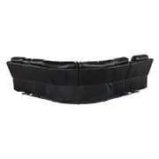 8315BLK*SCPW (3)3-Piece Power Reclining Sectional with Two Consoles, Speakers, Subwoofer, LED Lighting and  Charging Port - 8315BLK*SCPW