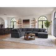 8317DGY*33LRC (3)3-Piece Sectional with Pull-out Bed, Right Side Chaise and Hidden Storage - 8317DGY*33LRC