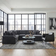 8317DGY*33LRC (3)3-Piece Sectional with Pull-out Bed, Right Side Chaise and Hidden Storage - 8317DGY*33LRC