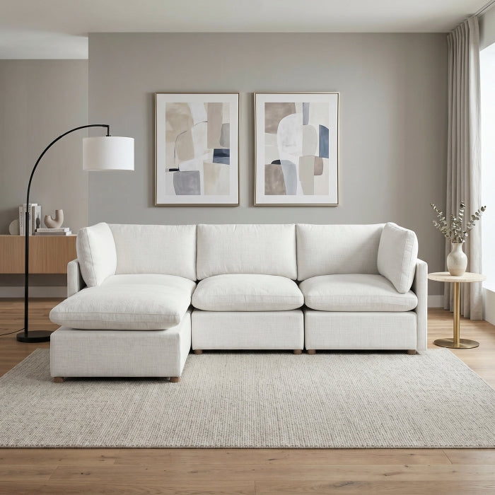8338BE*42CRACOT (4)4-Piece Modular Sectional with Ottoman - 8338BE*42CRACOT