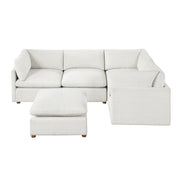8338BE*53CRACOT (5)5-Piece Modular Sectional with Ottoman - 8338BE*53CRACOT