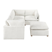8338BE*53CRACOT (5)5-Piece Modular Sectional with Ottoman - 8338BE*53CRACOT
