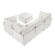 8338BE*53CRACOT (5)5-Piece Modular Sectional with Ottoman - 8338BE*53CRACOT