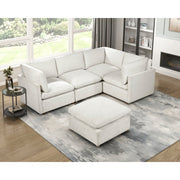 8338BE*53CRACOT (5)5-Piece Modular Sectional with Ottoman - 8338BE*53CRACOT