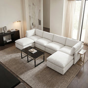 8338BE*62CR2AC2OT (6)6-Piece Modular Sectional with Two Ottomans - 8338BE*62CR2AC2OT