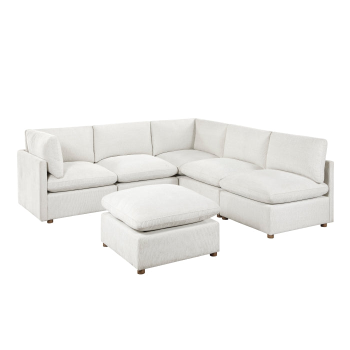 8338BE*62CR3ACOT (6)6-Piece Modular Sectional with Ottoman - 8338BE*62CR3ACOT