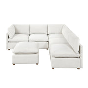 8338BE*62CR3ACOT (6)6-Piece Modular Sectional with Ottoman - 8338BE*62CR3ACOT