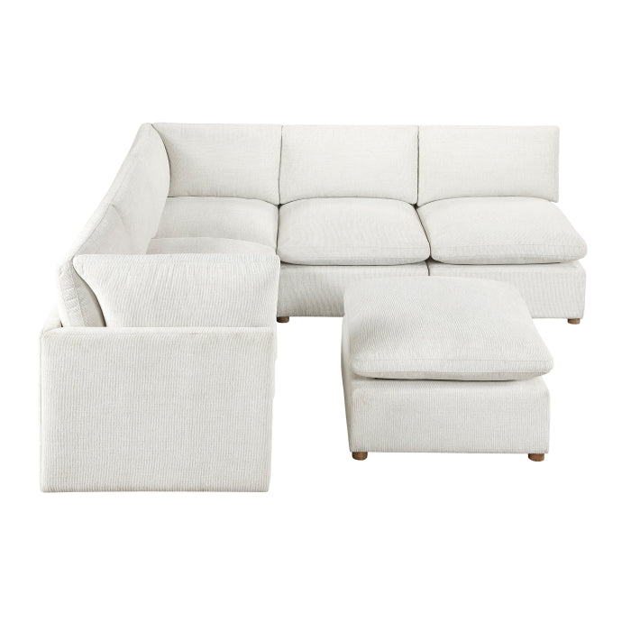 8338BE*62CR3ACOT (6)6-Piece Modular Sectional with Ottoman - 8338BE*62CR3ACOT