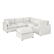 8338BE*63CR2ACOT (6)6-Piece Modular Sectional with Ottoman - 8338BE*63CR2ACOT
