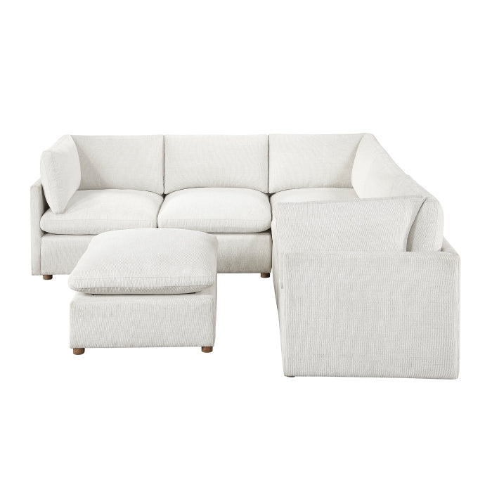 8338BE*63CR2ACOT (6)6-Piece Modular Sectional with Ottoman - 8338BE*63CR2ACOT