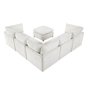 8338BE*63CR2ACOT (6)6-Piece Modular Sectional with Ottoman - 8338BE*63CR2ACOT